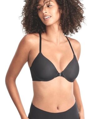 Reveal Everyday Essential Lace Front-Close Underwire Bra, Dark Gray 30 DDD
